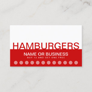 carte de fidélité client HAMBURGERS bold