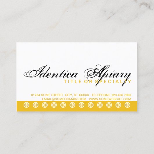 carte de fidélité client HONEY (Dos)