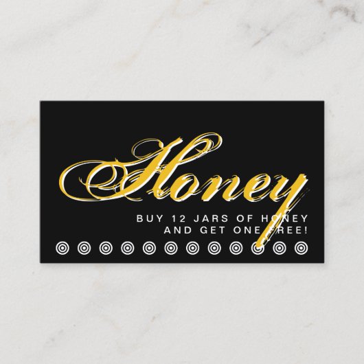 carte de fidélité client HONEY (Devant)