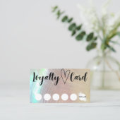 Carte de fidélité client Mère de perle Seashell (Debout devant)