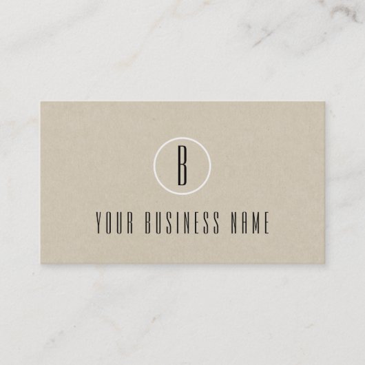 Carte de Fidélité Client Minimal Brun Kraft Rustiq (Devant)