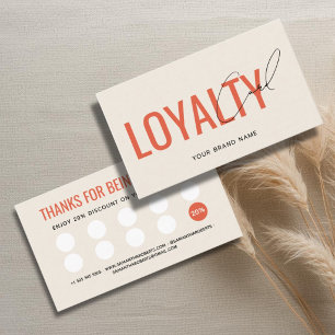 Carte De Fidélité Client moderne professionnel beige orange