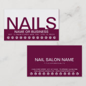 carte de fidélité client NAILS en gras (Devant / Derrière)