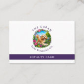 Carte de fidélité client pour promeneur de chiens (Devant)