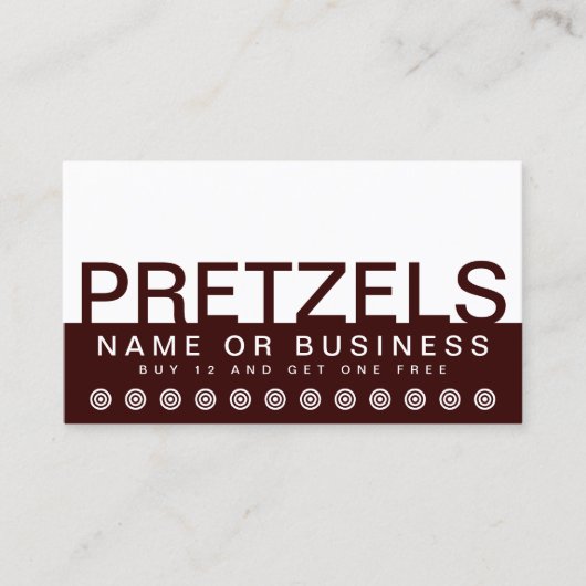 carte de fidélité client PRETZELS en gras (Devant)