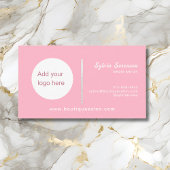 Carte De Fidélité Client rose et blanc