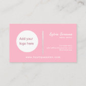 Carte De Fidélité Client rose et blanc (Dos)