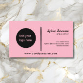 Carte De Fidélité Client rose et noir