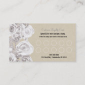 Carte de fidélité client Russe Kraft Roses blanche (Dos)