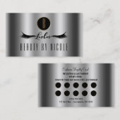 Carte de fidélité client Silver Gold Shine Eyelash (Devant / Derrière)