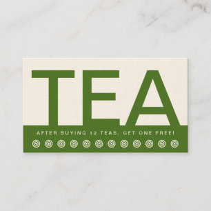 carte de fidélité client TEA HOUSE bold