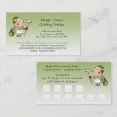 Carte De Fidélité Client vert Loya de nettoyage de Chambre de (Devant / Derrière)