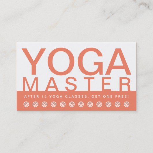 carte de fidélité client YOGA MASTER en gras (Devant)