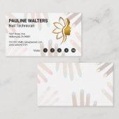 Carte De Fidélité Clou rose | Loyauté | Beauté (Devant / Derrière)