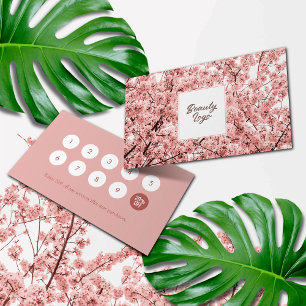 Carte De Fidélité Clou Salon de beauté Loyalty Card Flowers