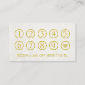 Carte De Fidélité Clou Salon Manicuriste Gold Script Loyalty Punch (Dos)