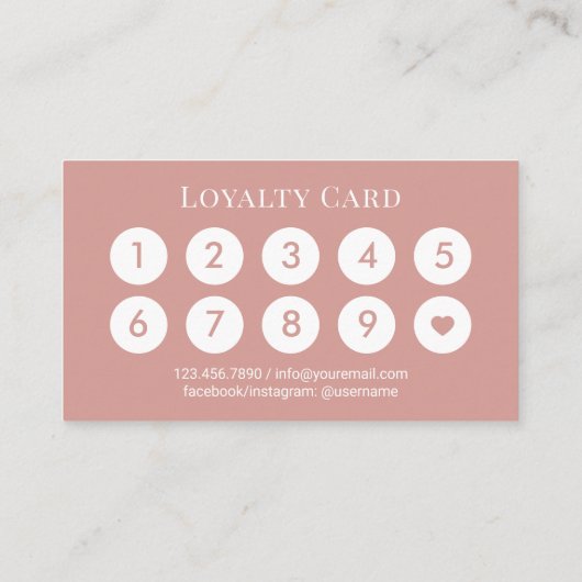 Carte De Fidélité Clou Salon Manicuriste Rose Gold & Silver Drivers (Dos)