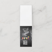 Carte De Fidélité Cocktails | Code QR | Ajouter personnalisé (Extérieur déplié)