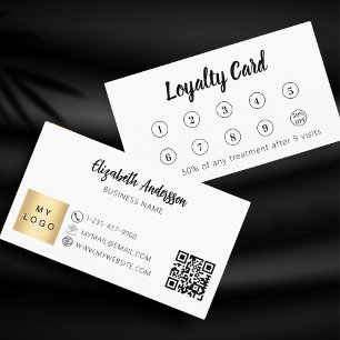Carte De Fidélité Code qr blanc marque de logo de l'entreprise