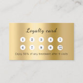 Carte De Fidélité Code QR doré logo d'entreprise (Devant)