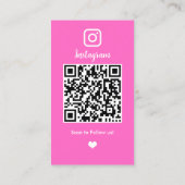 Carte De Fidélité Code QR Instagram de coiffeur (Dos)