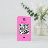 Carte De Fidélité Code QR Instagram de coiffeur (Dos)