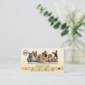 Carte De Fidélité Code QR Logo Or Animaux de compagnie (Debout devant)