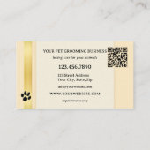 Carte De Fidélité Code QR Logo Or Animaux de compagnie (Dos)