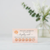 Carte de fidélité Code QR Logo Peach Beauty (Debout devant)