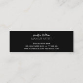 Carte de fidélité coeur or noir blanc rayures (Dos)