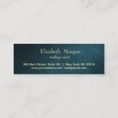 Carte De Fidélité Coeurs d'or élégant professionnel Cuir vert (Dos)