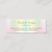 Carte De Fidélité Coeurs d'or Rose élégant, Holographie Iridescente (Dos)