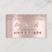 Carte De Fidélité Coeurs d'or Rose moderne, Diamants (Devant)