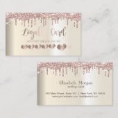 Carte De Fidélité Coeurs d'or Rose moderne, Drits (Devant / Derrière)