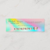 Carte De Fidélité Coeurs d'or Rose moderne, Holographique (Dos)