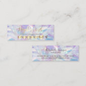 Carte De Fidélité Coeurs professionnels assez élégants Holographique (Devant / Derrière)