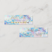 Carte De Fidélité Coeurs professionnels élégants Holographique OpaL  (Devant / Derrière)