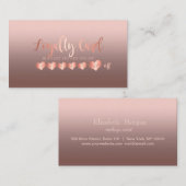 Carte De Fidélité Coeurs professionnels modernes et élégants (Devant / Derrière)