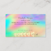 Carte De Fidélité Coeurs professionnels modernes Rainbow Holographic (Dos)