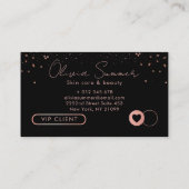 Carte de fidélité Coeurs rayonnants roses (Dos)