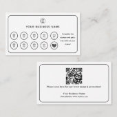 Carte De Fidélité Coffee Cup QR Code Ajouter votre logo (Devant / Derrière)