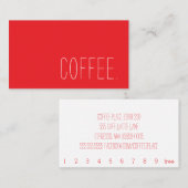 Carte De Fidélité Coffee Shop Loyalty Simple Punch (Devant / Derrière)