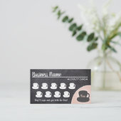Carte De Fidélité Coffee Shop Rustic Chalkboard Loyalty Punch Card (Debout devant)