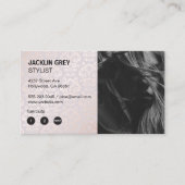 Carte De Fidélité Coiffeuse | Damask Chic Motif (Devant)