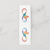 Carte De Fidélité Colibri arc-en-ciel avec symbole Infinity (Extérieur déplié)