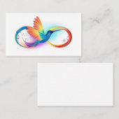 Carte De Fidélité Colibri arc-en-ciel avec symbole Infinity (Devant / Derrière)