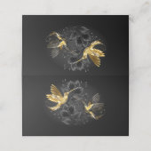 Carte De Fidélité Colibri noir et or (Extérieur déplié)