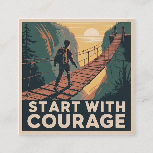 Carte De Fidélité Commencez Avec Courage (Devant)