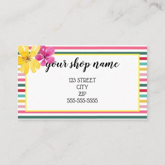 Carte de fidélité commerciale (Dos)