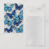 Carte De Fidélité Composition de papillons blancs et bleus (Devant / Derrière)